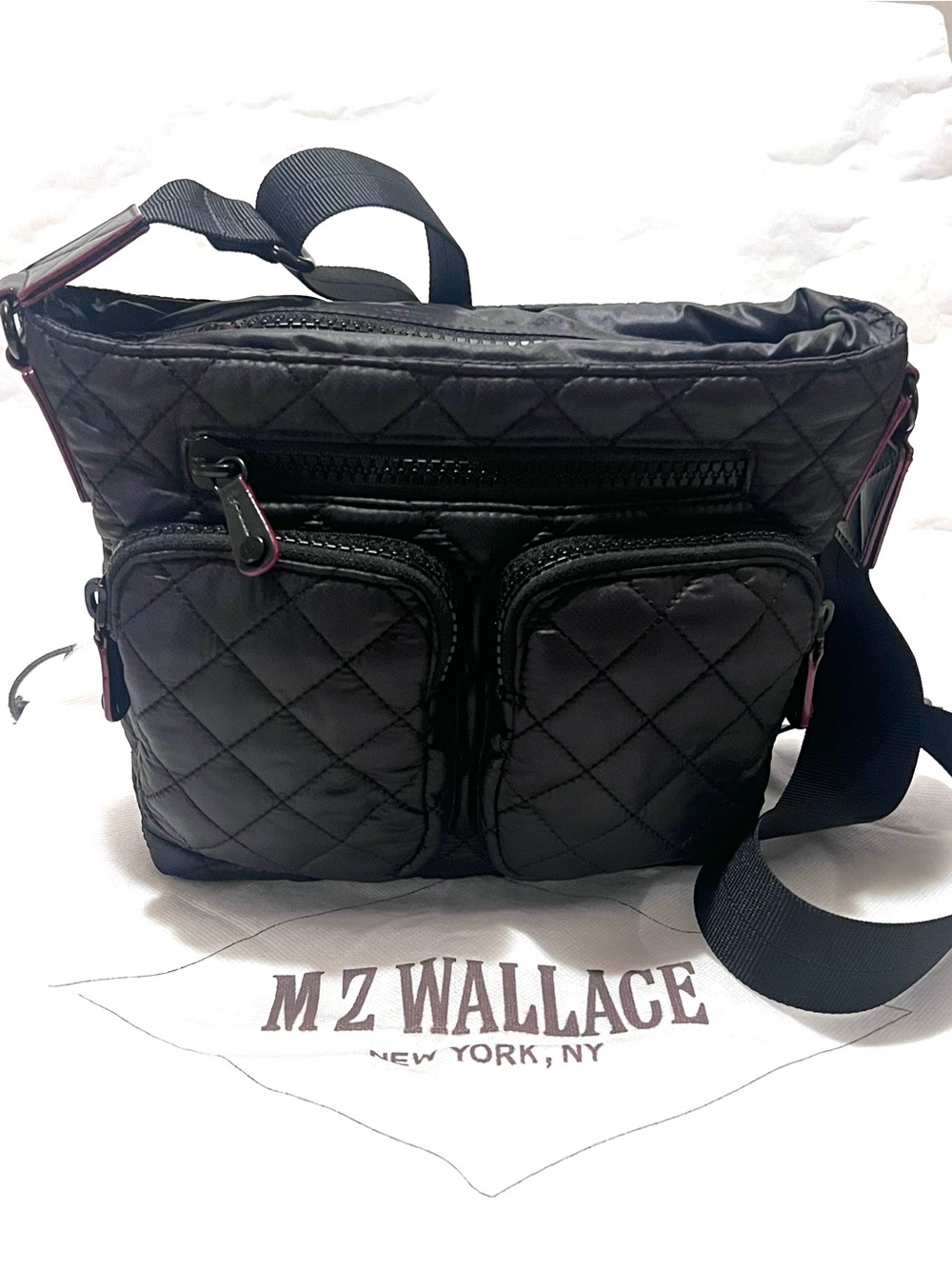 MZ Wallace Small Quilted Crossbody Black